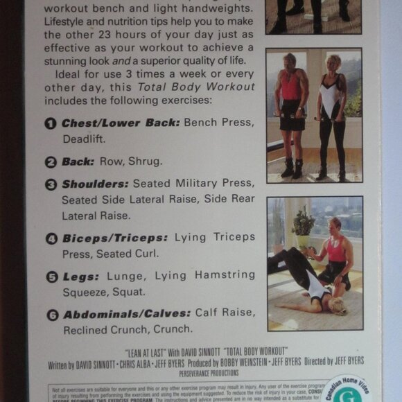 Lean At Last Abs Arms Back Fitness Video VHS 1995 - Picture 2 of 2